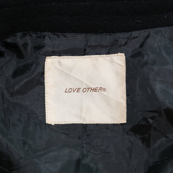 Authentic LOVE OTHER Classic double breasted long wool coat black EUC - Picture 8 of 13